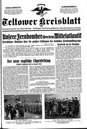 Teltower Kreisblatt on Feb 11, 1941