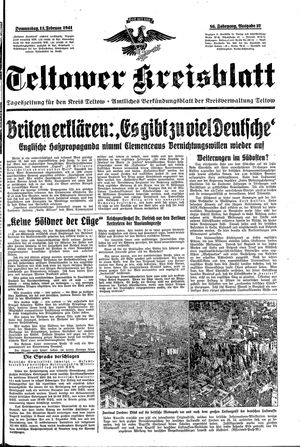 Teltower Kreisblatt vom 13.02.1941