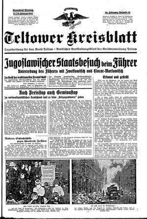 Teltower Kreisblatt vom 15.02.1941