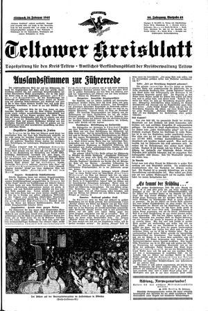 Teltower Kreisblatt vom 26.02.1941