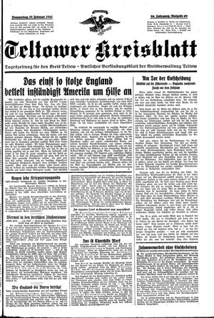 Teltower Kreisblatt vom 27.02.1941