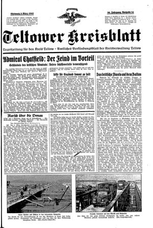 Teltower Kreisblatt vom 05.03.1941
