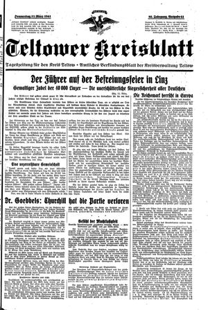 Teltower Kreisblatt vom 13.03.1941