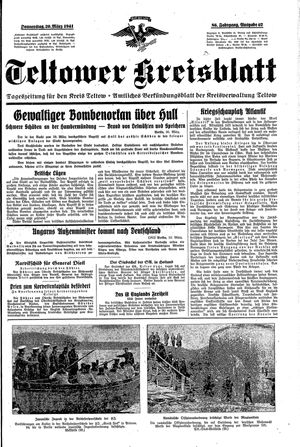Teltower Kreisblatt vom 20.03.1941