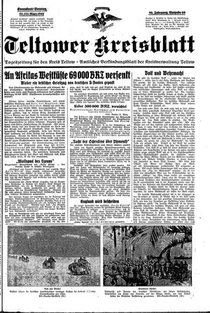 Teltower Kreisblatt vom 22.03.1941