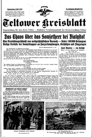 Teltower Kreisblatt vom 03.07.1941