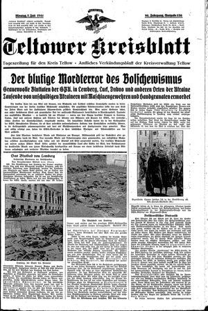 Teltower Kreisblatt vom 07.07.1941