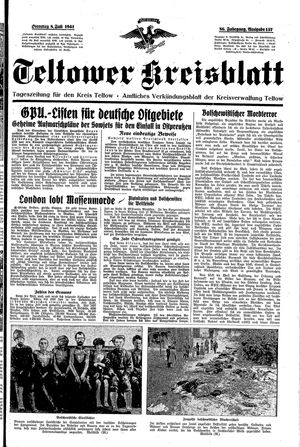 Teltower Kreisblatt vom 08.07.1941