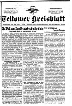 Teltower Kreisblatt vom 15.07.1941