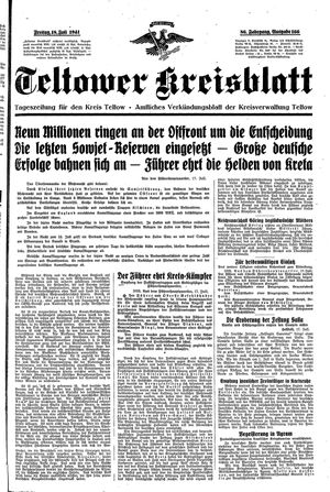 Teltower Kreisblatt vom 18.07.1941