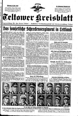 Teltower Kreisblatt vom 21.07.1941