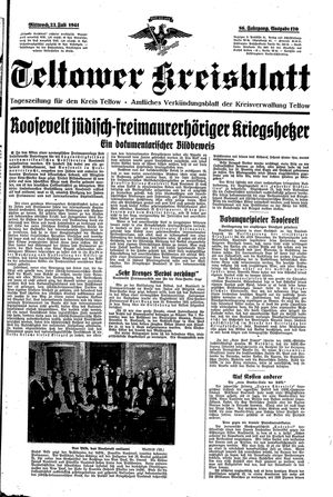 Teltower Kreisblatt vom 23.07.1941