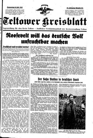 Teltower Kreisblatt vom 24.07.1941