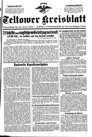 Teltower Kreisblatt vom 30.07.1941