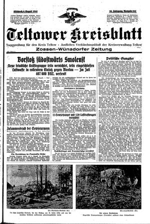 Teltower Kreisblatt vom 06.08.1941