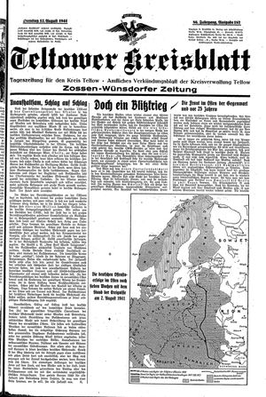 Teltower Kreisblatt vom 12.08.1941