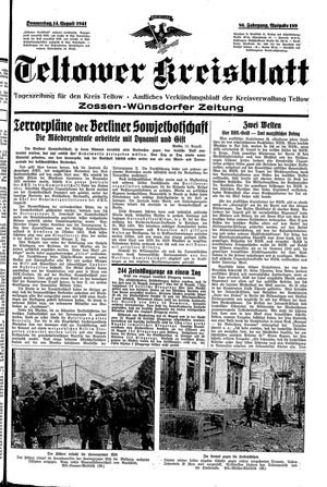 Teltower Kreisblatt vom 14.08.1941