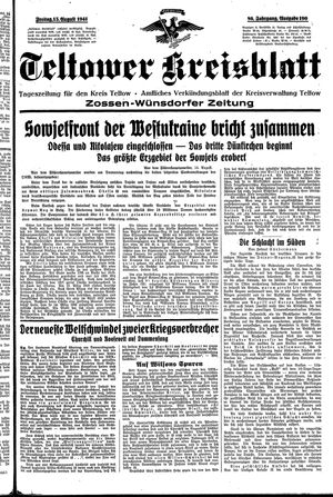 Teltower Kreisblatt vom 15.08.1941