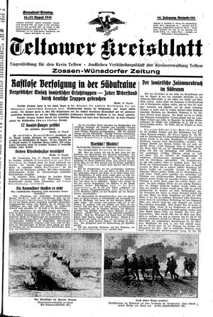 Teltower Kreisblatt vom 16.08.1941