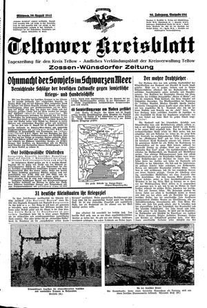 Teltower Kreisblatt vom 20.08.1941