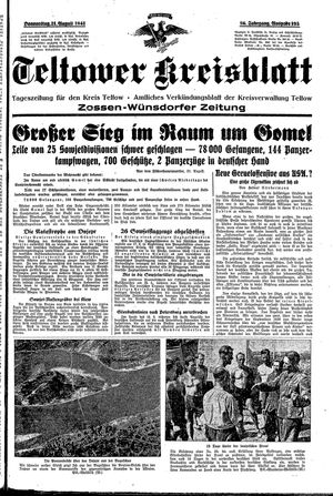 Teltower Kreisblatt vom 21.08.1941