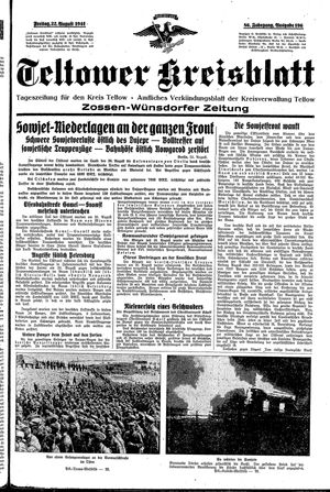 Teltower Kreisblatt vom 22.08.1941