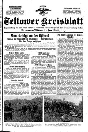 Teltower Kreisblatt vom 23.08.1941