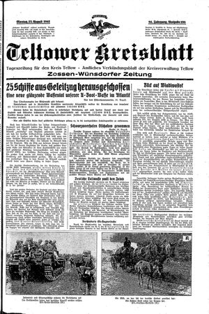 Teltower Kreisblatt on Aug 25, 1941