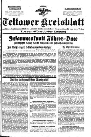 Teltower Kreisblatt vom 30.08.1941
