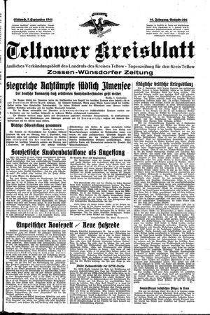 Teltower Kreisblatt vom 03.09.1941