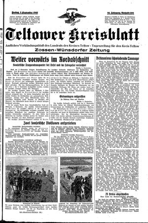Teltower Kreisblatt vom 05.09.1941