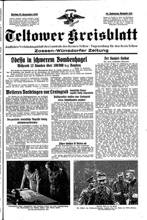 Teltower Kreisblatt vom 19.09.1941