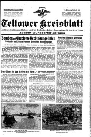 Teltower Kreisblatt vom 25.09.1941