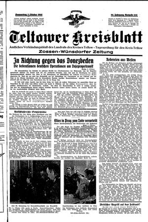 Teltower Kreisblatt vom 02.10.1941
