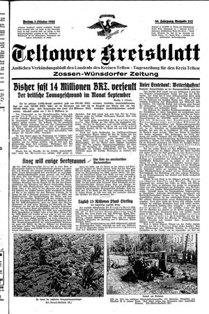 Teltower Kreisblatt vom 03.10.1941