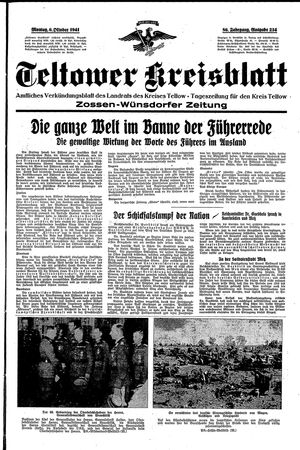 Teltower Kreisblatt vom 06.10.1941