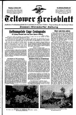Teltower Kreisblatt vom 07.10.1941