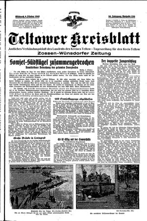 Teltower Kreisblatt vom 08.10.1941
