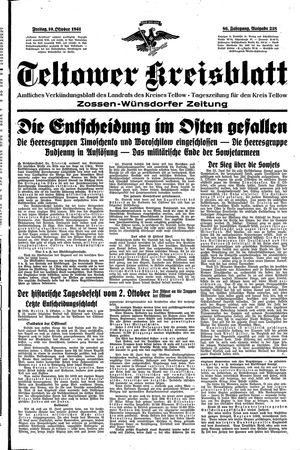 Teltower Kreisblatt on Oct 10, 1941