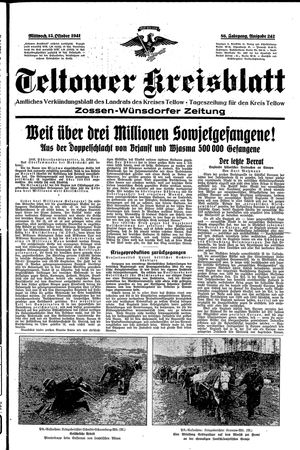 Teltower Kreisblatt vom 15.10.1941