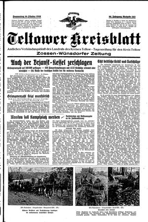 Teltower Kreisblatt vom 16.10.1941