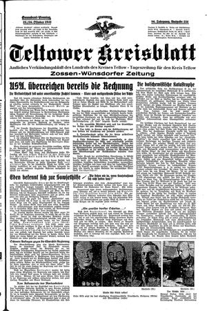 Teltower Kreisblatt vom 25.10.1941
