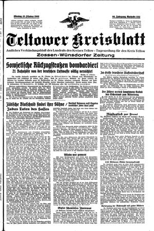 Teltower Kreisblatt vom 27.10.1941