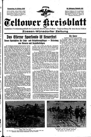 Teltower Kreisblatt on Oct 30, 1941