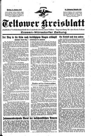 Teltower Kreisblatt vom 31.10.1941