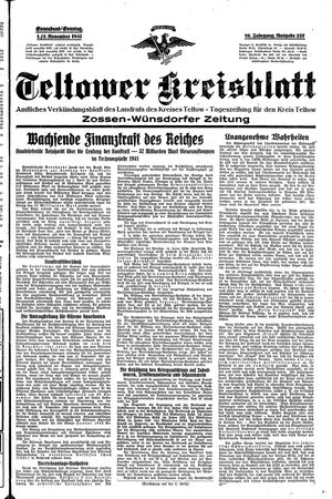 Teltower Kreisblatt vom 01.11.1941