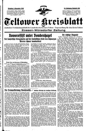 Teltower Kreisblatt vom 04.11.1941