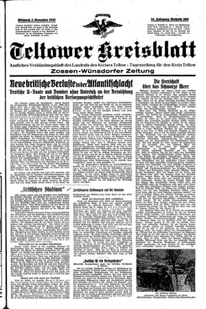 Teltower Kreisblatt vom 05.11.1941