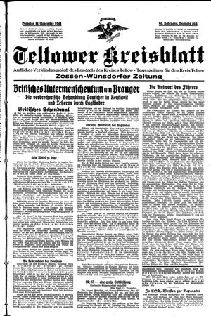 Teltower Kreisblatt vom 11.11.1941