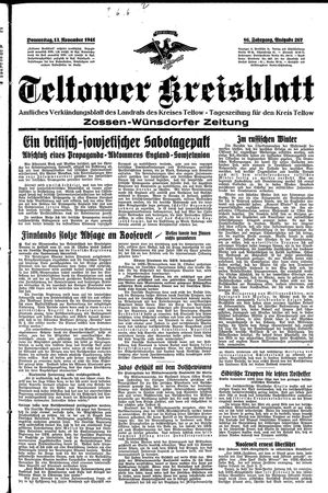 Teltower Kreisblatt vom 13.11.1941
